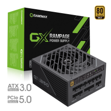 Fonte de Alimentação Gamemax GX-850 PRO BK 850W ATX3.0 PCIe5.0, 80+ Gold