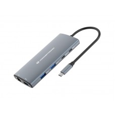 Docking USB-C Conceptronic 9-em-1 com HDMI, Ethernet, USB 3.0 e Leitor de Cartões