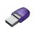Pen USB Kingston DataTraveler MicroDuo 3C 128GB, USB-A/USB-C, 200MB/s, Roxo