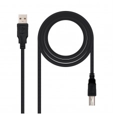 Cabo USB 2.0 NanoCable 10.01.0103-BK, 1.8m, A/M c/ B/M - Conexão e Fiabilidade Cabo USB 2.0 NanoCable 10.01.0103-BK, 1.8m, A/M c/ B/M - Conexão e Fiabilidade