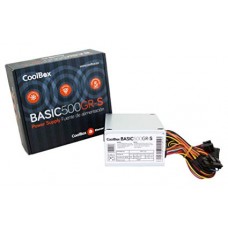 Fonte de Alimentação Coolbox SFX 500W BASIC500GR-S, Ventilador 80mm, Conectores e Proteção