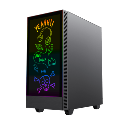 Caixa ATX Gamemax Kreator - Painel Vidro Temperado, aRGB, Controlador e Personalizável