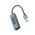 Hub USB 3.2 Gen 1 NanoCable, 4 Portas USB 3.2 Gen 1 Tipo A, Cinzento, 10cm
