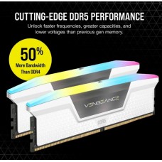 Memória Corsair Vengeance RGB 32GB (2x16GB) DDR5 6000MHz, CL36, WHITE