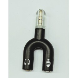 Adaptador Jack 3.5mm OEM, 2xJack Fêmea para 1xJack Macho 3.5mm, 15cm Adaptador Jack 3.5mm OEM, 2xJack Fêmea para 1xJack Macho 3.5mm, 15cm