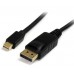 Cabo StarTech.com MDP2DPMM2M: Mini DisplayPort para DisplayPort 4K, 2m, Preto Cabo StarTech.com MDP2DPMM2M: Mini DisplayPort para DisplayPort 4K, 2m, Preto