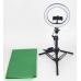 Tripé Goodis 7367382 Ring Light c/ Fundo Verde - Altura 50cm, Preto