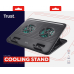 Suporte Refrigeração Trust Cyclone: Preto, 2 Ventoinhas, Até 16