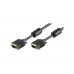 Cabo VGA Ewent EC1105: 5m, D-Sub, Preto, Macho-Macho, Ferrite