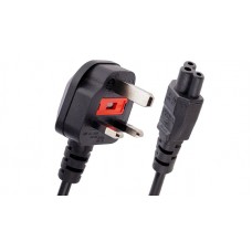 Cabo de Alimentação OEM UK - IEC C5 (Mickey), 1.8m para Portáteis