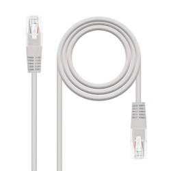 Cabo de Rede NANOCABLE Cat.6 5m Cinzento U/UTP - Conectores RJ45 e AWG24