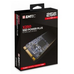 SSD Emtec X250 M.2 256GB - Leitura 520MB/s, SATA3