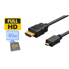 Cabo Micro HDMI OEM para HDMI 3m - Preto