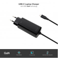 Carregador TooQ USB-C PD 90W TQLC-USBCGAN90PD-C - Carregamento Rápido, Compatível e Seguro Carregador TooQ USB-C PD 90W TQLC-USBCGAN90PD-C - Carregamento Rápido, Compatível e Seguro
