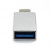 Adaptador EWENT EW9643: USB-C Macho para USB-A Fêmea, Alumínio, 5 Gbit/s, Prateado