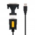 Conversor NanoCable 10.03.0002 USB para RS232 (DB9/DB25), Preto, 1,8m