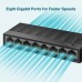 Switch TP-Link LS1008G Gigabit 8 Portas - Montagem na Parede Switch TP-Link LS1008G Gigabit 8 Portas - Montagem na Parede