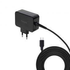Carregador TooQ TQLC-USBCGAN65PD: USB-C, 65W, GaN, Compatível com Portátil
