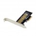 Conversor OEM ST534: PCIe x4 para M.2 NVMe, SSD 2230/42/60/80, Low Profile