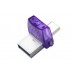 Pen USB Kingston DataTraveler MicroDuo 3C 128GB, USB-A/USB-C, 200MB/s, Roxo Pen USB Kingston DataTraveler MicroDuo 3C 128GB, USB-A/USB-C, 200MB/s, Roxo