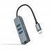 Adaptador NanoCable USB-C para 3xUSB 3.0, RJ45 Gigabit Ethernet