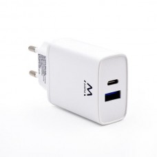 Carregador Ewent USB C e USB A 30W EW1325