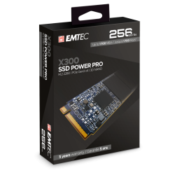 Disco SSD EMTEC X300 256GB M.2 NVMe, 1700MB/s Leitura e 1000MB/s Escrita