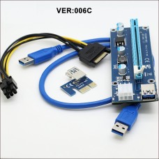 Riser Card OEM PCI Express x1 para x16, USB3.0, SATA, V006C Riser Card OEM PCI Express x1 para x16, USB3.0, SATA, V006C