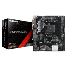 Motherboard AsRock B450M-HDV R4.0 AM4, DDR4, HDMI, DVI-D, Gigabit LAN Motherboard AsRock B450M-HDV R4.0 AM4, DDR4, HDMI, DVI-D, Gigabit LAN