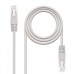 Cabo de Rede NANOCABLE Cat.6 5m Cinzento U/UTP - Conectores RJ45 e AWG24