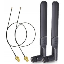 Antena Wireless 13.5cm + Ptail Cable (25 cm) IPEX MHF4