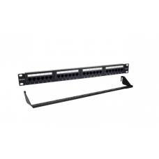 Painel de Conexões Phasak UTP Cat.6 24 Portas PU2424 Preto