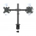 Suporte TooQ DB1232TN-B para Monitores Duplos, 13-32 polegadas, Ajustável em Altura, Rotação 180º