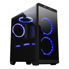 Caixa Micro ATX Unyka AERO C21 Gaming, Preto, Janela Lateral e Design Compacto