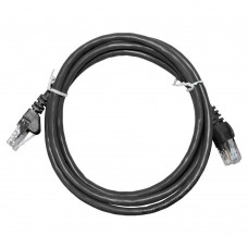 Cabo de Rede Phasak Cat.6 UTP 2m - RJ45, Cobre, 1Gbps, Preto