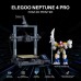 Impressora 3D Elegoo Neptune 4 Pro: Impressão FDM, Velocidade 500 mm/s, Cama de Aquecimento Segmentada, Nivelamento Automático