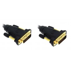 Cabo DVI OEM 1.5m - DVI-D Macho/Macho, Gold Plated