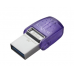 Pen USB Kingston DataTraveler MicroDuo 3C 128GB, USB-A/USB-C, 200MB/s, Roxo Pen USB Kingston DataTraveler MicroDuo 3C 128GB, USB-A/USB-C, 200MB/s, Roxo