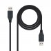 Cabo USB NanoCable 10.01.1003-BK 3m, USB A, USB 3.2 Gen 1, Preto