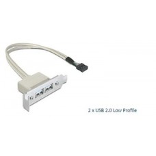 Bracket OEM 2x USB 2.0 Low Profile, 5 pinos, BR_2USB2.0_LP