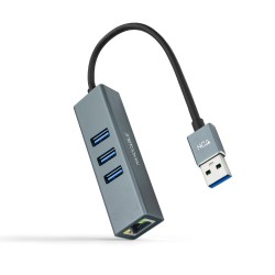 Adaptador NanoCable USB 3.0 para RJ45 e USB 3.0, 1000Mbps, Alumínio