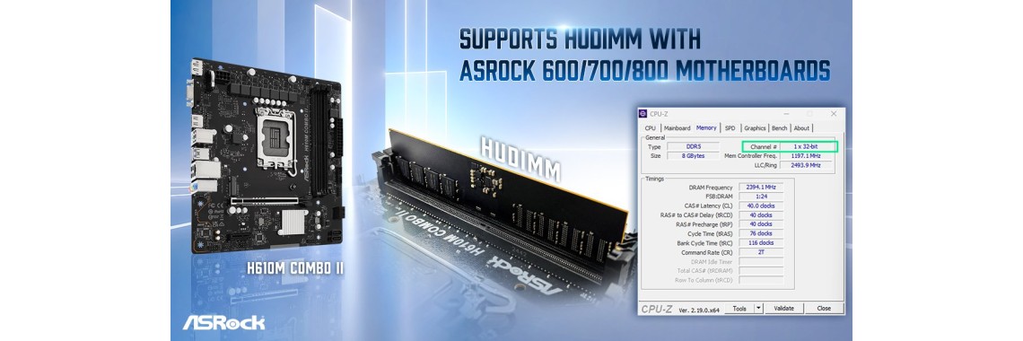 ASRock lança suporte para módulos DDR5 HUDIMM de canal único, reduzindo custos e ampliando opções para integradores