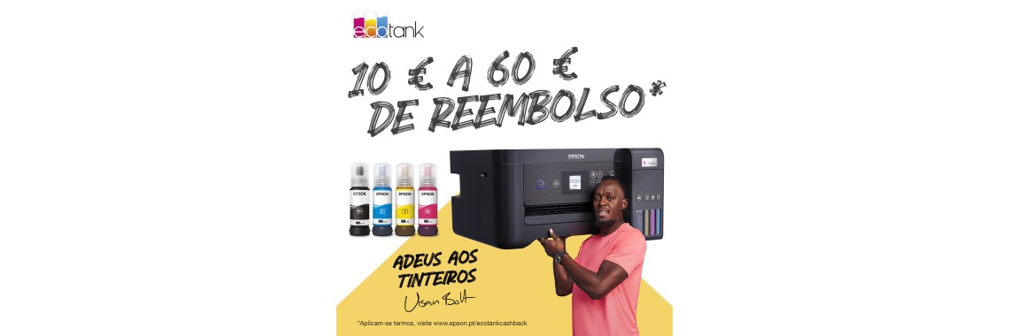 Promoção CashBack: de 10€ a 60€ de reembolso com EcoTank