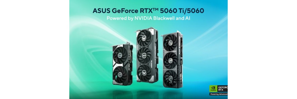 ASUS anuncia placas gráficas NVIDIA GeForce RTX 5060 e 5060 Ti