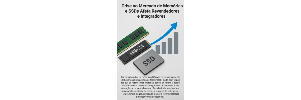 Crise no mercado de memórias e SSDs atinge revendedores e integradores