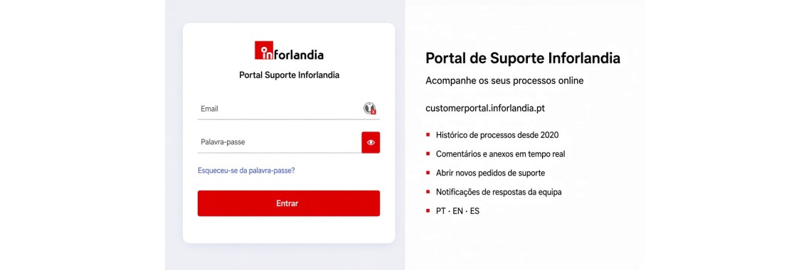 Portal de Suporte Inforlandia — acompanhe os seus processos online Portal de Suporte Inforlandia — acompanhe os seus processos online