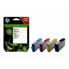 Tinteiro HP 364 Multipack: Preto, Cian, Magenta, Amarelo