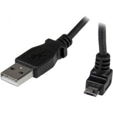 Cabo Adaptador StarTech.com USBAUB1MU, USB-A para Micro USB-B, 1m, Angulado Cabo Adaptador StarTech.com USBAUB1MU, USB-A para Micro USB-B, 1m, Angulado