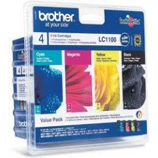 Tinteiro BROTHER LC1100VALBP Pack 4 Cores - MFC-6490CW, DCP..