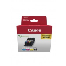 CANON CLI-551 Ink Cartridge C/M/Y/BK MULTI CANON CLI-551 Ink Cartridge C/M/Y/BK MULTI